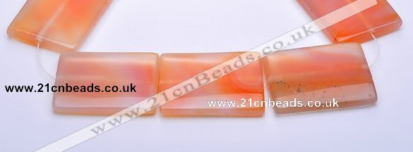 CAG274 30*40mm rectangle agate  gemstone beads Wholesale