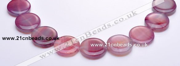 CAG276 15 inch 25mm coin agate  gemstone beads Wholesale