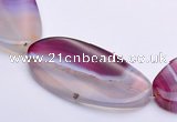 CAG278 25*46mm  oval  agate  gemstone beads Wholesale