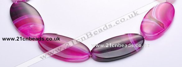 CAG282 24*49mm oval agate  gemstone beads Wholesale