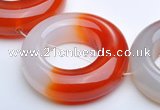 CAG293 15.5 inch donut 48mm agate stone beads Wholesale