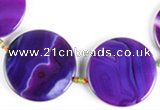 CAG296 7*40mm coin agate gemstone beads Wholesale