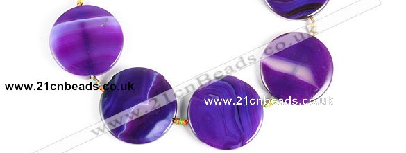 CAG296 7*40mm coin agate gemstone beads Wholesale
