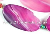 CAG300 21*39mm oval agate gemstone beads Wholesale