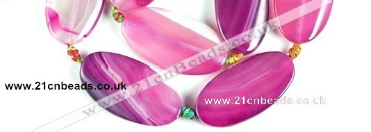 CAG300 21*39mm oval agate gemstone beads Wholesale