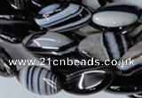 CAG3016 15.5 inches 10*20mm marquise black line agate beads