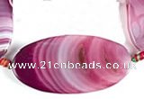 CAG303 26*51mm flat oval agate gemstone beads Wholesale