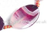 CAG304 28*41mm flat oval agate gemstone beads Wholesale