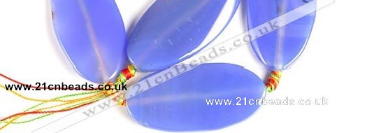 CAG306 24*49mm twisted oval agate stone beads Wholesale