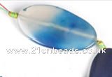 CAG307 twisted oval 27*51mm agate beads Wholesale