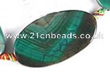 CAG311 22*39mm twisted oval agate stone beads Wholesale