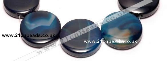 CAG313 14 inches 40mm coin cyan agate gemstone beads Wholesale