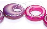 CAG344 15 inches 48mm donut shape agate beads wholesale
