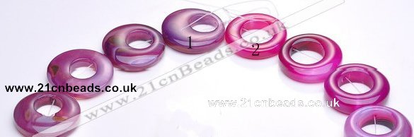 CAG344 15 inches 48mm donut shape agate beads wholesale