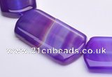 CAG345 20*40mm rectangle agate  gemstone beads Wholesale
