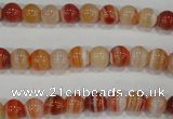 CAG3587 15.5 inches 8mm round red line agate beads wholesale
