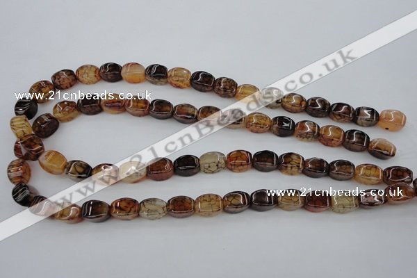 CAG4146 15.5 inches 8*12mm tetrahedron dragon veins agate beads
