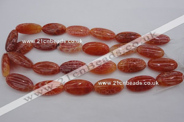 CAG4218 15.5 inches 15*30mm oval natural fire agate beads