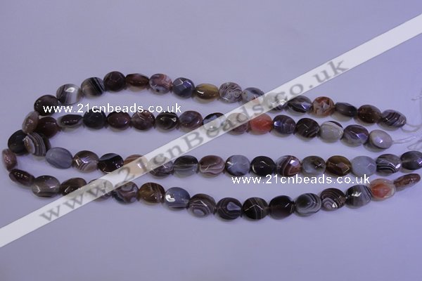 CAG4461 15.5 inches 10*12mm faceted oval botswana agate beads
