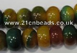 CAG4593 15.5 inches 10*14mm rondelle agate beads wholesale