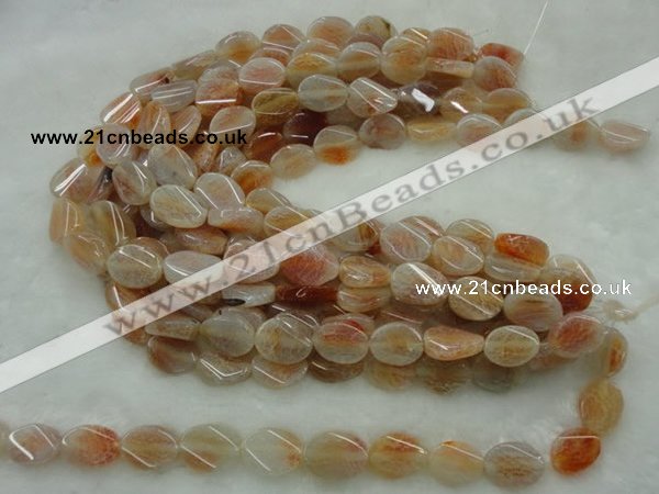 CAG461 15.5 inches 17*23mm twisted oval agate beads Wholesale