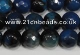 CAG4632 15.5 inches 6mm faceted round fire crackle agate beads