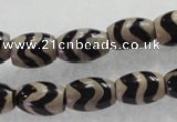 CAG5085 15.5 inches 8*12mm drum tibetan agate beads wholesale