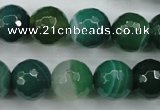 CAG5125 15.5 inches 14mm faceted round line agate beads wholesale