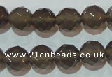 CAG5249 15.5 inches 12mm faceted round Brazilian grey agate beads