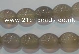 CAG5256 15.5 inches 10*12mm rice Brazilian grey agate beads