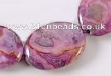 CAG530 15 inches 15*20mm oval purple crazy lace agate beads wholesale