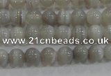 CAG5320 15.5 inches 4mm round grey line agate beads wholesale