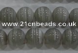 CAG5328 15.5 inches 10mm round grey line agate beads wholesale