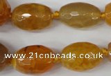 CAG5406 10*14mm – 20*30mm faceted drum dragon veins agate beads