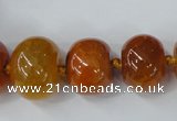 CAG5422 8*12mm – 20*30mm rondelle dragon veins agate beads