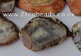 CAG5534 15.5 inches 20*25mm - 25*32mm freeform agate gemstone beads