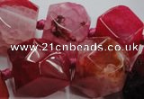 CAG5592 15 inches 12*14mm - 24*25mm faceted nuggets agate beads