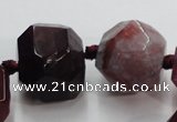 CAG5594 15 inches 10*12mm - 25*27mm faceted nuggets agate beads