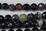 CAG5677 15 inches 6mm faceted round fire crackle agate beads