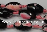 CAG5796 15 inches 13*22mm faceted rice fire crackle agate beads