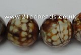 CAG5888 15 inches 20mm faceted round fire crackle agate beads