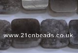 CAG5987 15.5 inches 20*20mm square grey agate gemstone beads