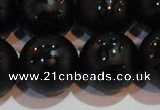 CAG6005 15.5 inches 14mm carved round matte black agate beads