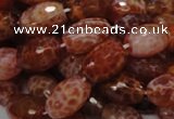 CAG601 15.5 inches 13*18mm faceted rice natural fire agate beads