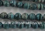 CAG6406 15 inches 8mm faceted round tibetan agate gemstone beads
