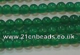 CAG6602 15.5 inches 3mm round green agate gemstone beads