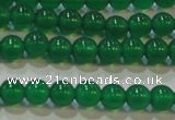 CAG6603 15.5 inches 4mm round green agate gemstone beads