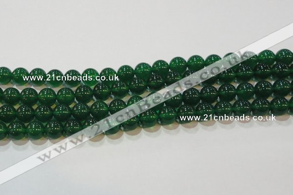 CAG6606 15.5 inches 10mm round green agate gemstone beads