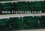 CAG6637 15.5 inches 12*12mm square green agate gemstone beads