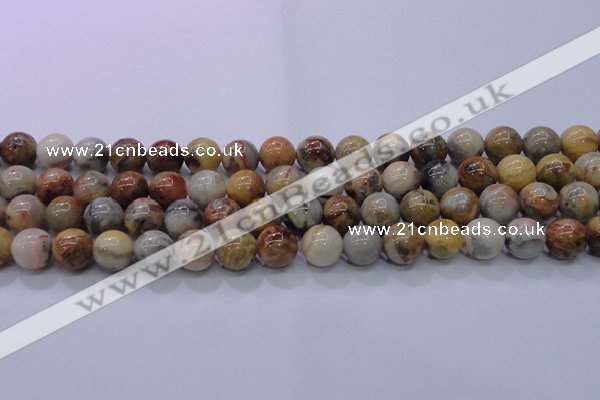 CAG6673 15.5 inches 10mm round natural crazy lace agate beads